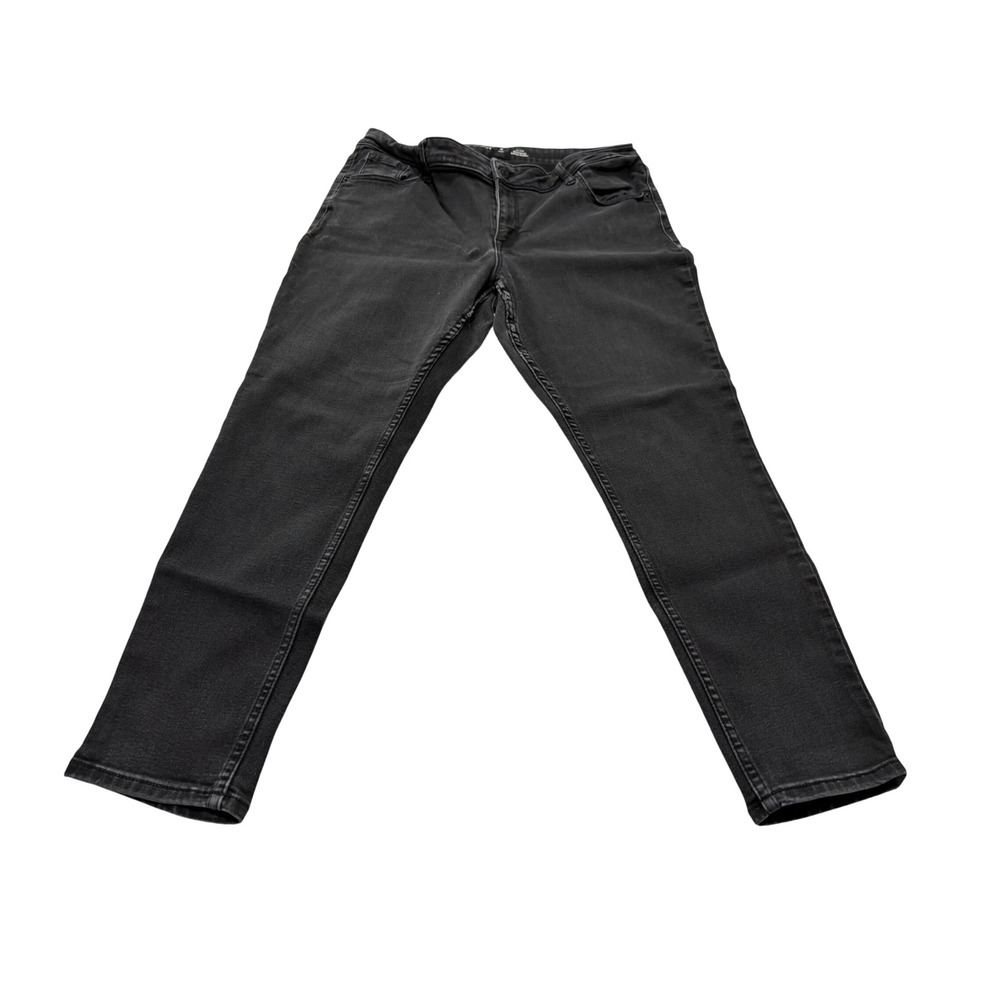 Old Navy Rockstar Super Skinny Jeans Women's 16 Short Mid Rise Black Denim Pants